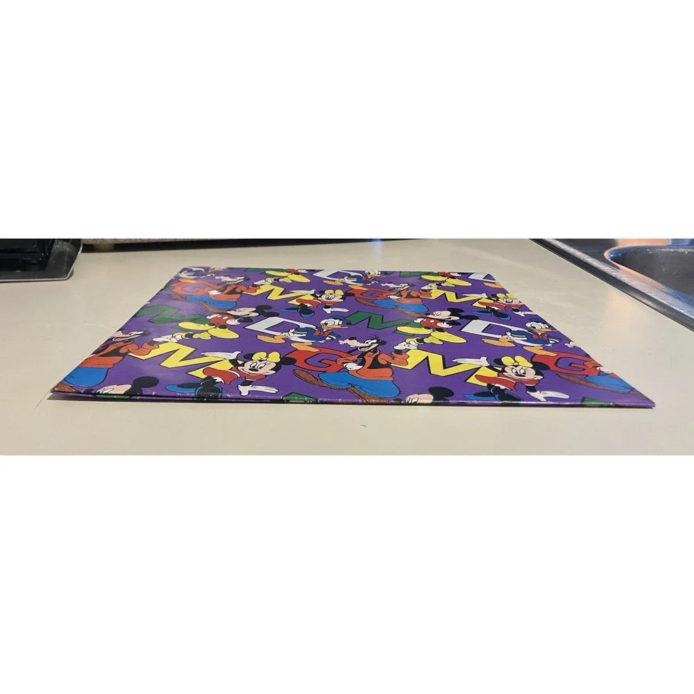 Vintage Disney's 1998 MICKEY FOR KIDS Cleo Gift Wrapping Paper - 2 SHEETS - NEW